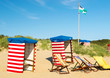 Beach chair at the sea