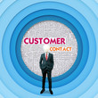 Business word cloud for business concept, Customer Contact