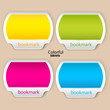 Colorful bookmarks and banners with place for text