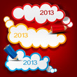 Colorful bubbles for speech. 2013 New Year