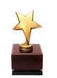 golden star award on the white background