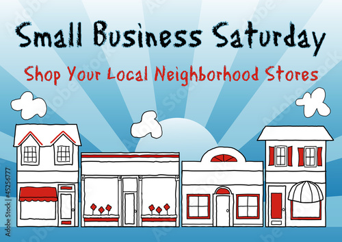Vector: Small Business Saturday, shopping at small, local businesses Small Business Saturday, shopping at small, local businesses