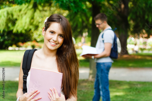 Photo: Gorgeous smiling student portrait Gorgeous smiling student portrait