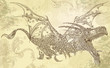 Henna Tattoo Dragon Doodle Sketch Tribal Vector