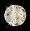 Beautiful sparkling  gold sapphire vector