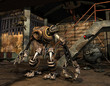 Steampunk Maschinen in einer verlassenen Industriehalle