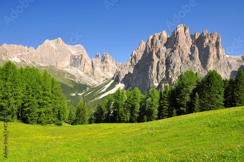 Photo: Dolomite peaks, Rosengarten,Val di Fassa, Italy Alps Dolomite peaks, Rosengarten,Val di Fassa, Italy Alps