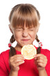 Little girl with lemon
