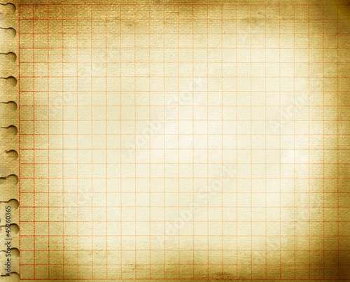 Photo: Old page ripped off from the notebook. Old page ripped off from the notebook.