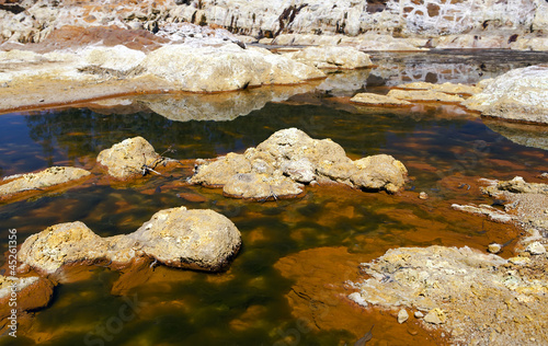 Photo: extreme acidic river Tinto in Niebla, Spain extreme acidic river Tinto in Niebla, Spain