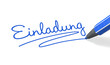 Stift- & Schriftserie: Einladung - blau