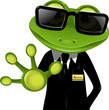 Vektor: frog security guard2 frog security guard2