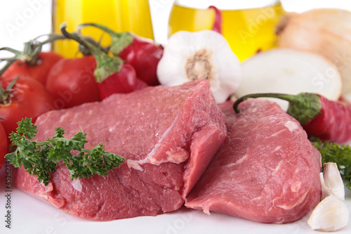 Photo: raw meat and ingredient raw meat and ingredient