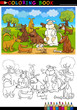 Cartoon Dogs for Coloring Book or Page