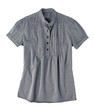 Striped gray woman blouse for relaxing day isolates