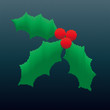 Vector: Christmas Holly in Stripes Christmas Holly in Stripes