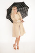 Frau mit Regenschirm