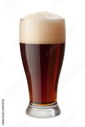 Photo: Dark Ale Isolated with clipping path Dark Ale Isolated with clipping path