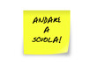 Go to school, post-it