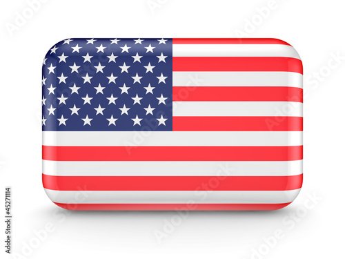 Illustration: American flag icon. American flag icon.
