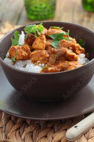 Photo: Chicken curry with rice Chicken curry with rice