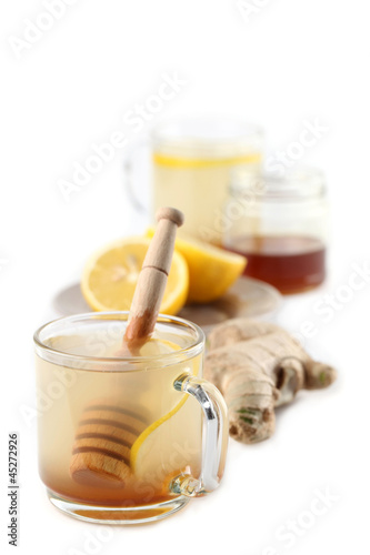 Photo: Ginger tea with honey and lemon Ginger tea with honey and lemon