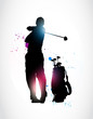 Vector: abstract golf player abstract golf player