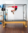 Aerobics pilates instructor woman in cadillac