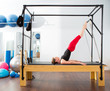 Aerobics pilates instructor woman in cadillac