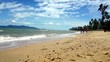 Video: Family go for a walking along sand beach Family go for a walking along sand beach
