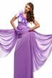 woman in the purple dress