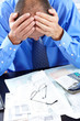 Stress. Businessman in the office