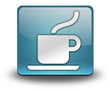 Light Blue 3D Effect Icon "Coffee Shop"