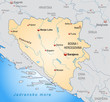 Übersicht von Bosnien-Herzegowina und Umgebung