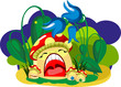 Vector: mushroom sleep mushroom sleep