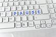 Helle Tastatur: Pause
