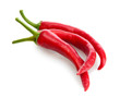 Red hot chili peppers, isolated on white