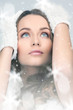Photo: beautiful woman in white gloves beautiful woman in white gloves