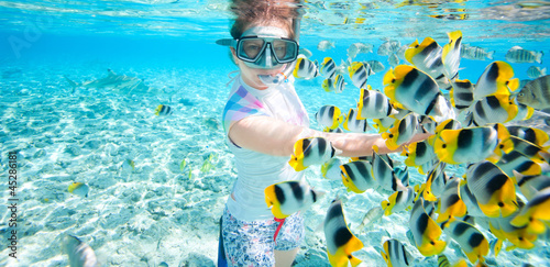 Photo: Woman snorkeling Woman snorkeling