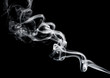 Abstract smoke isolated on black