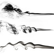 black smoke collection on white background