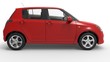 Modern Compact Car Red 3