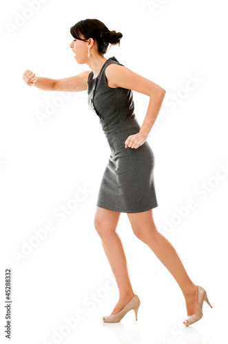 Photo: Business woman in a hurry Business woman in a hurry