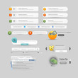 Website design template  menu elements with icons