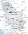 Map of Serbia with neighboring countries