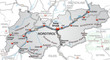 Autobahnkarte von Tirol mit Umgebung