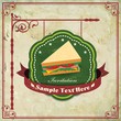Vintage frame with sandwich template