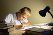 Foto: child learns at night child learns at night