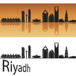 Riyadh skyline in orange background