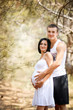 Photo: young family with a sun on the nature young family with a sun on the nature